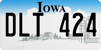 IA license plate DLT424