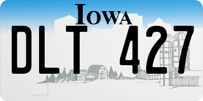 IA license plate DLT427