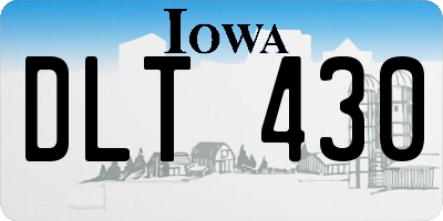 IA license plate DLT430