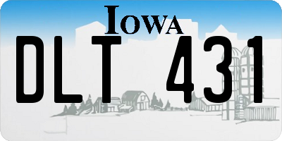 IA license plate DLT431