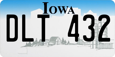 IA license plate DLT432