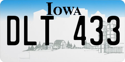 IA license plate DLT433