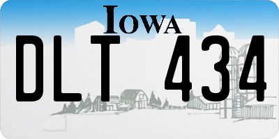 IA license plate DLT434