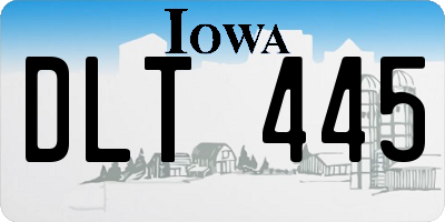 IA license plate DLT445