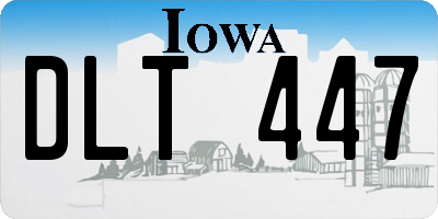IA license plate DLT447