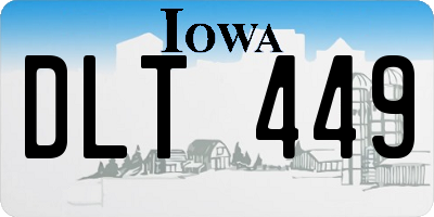 IA license plate DLT449