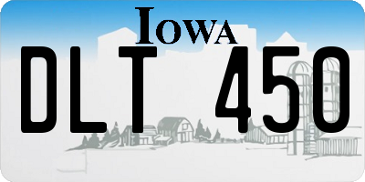 IA license plate DLT450