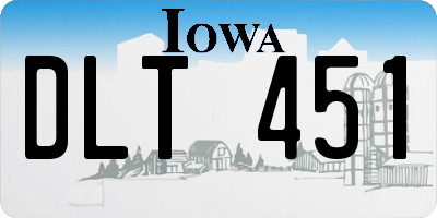 IA license plate DLT451
