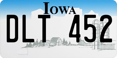 IA license plate DLT452