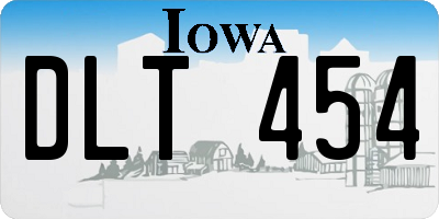 IA license plate DLT454