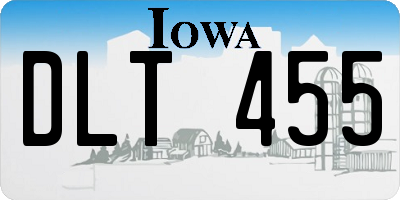 IA license plate DLT455
