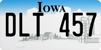 IA license plate DLT457