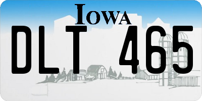 IA license plate DLT465