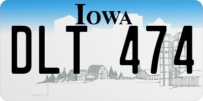 IA license plate DLT474