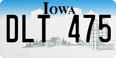 IA license plate DLT475