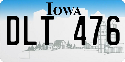 IA license plate DLT476