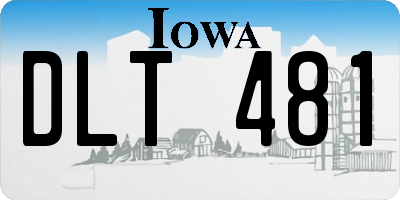 IA license plate DLT481