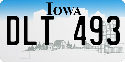 IA license plate DLT493