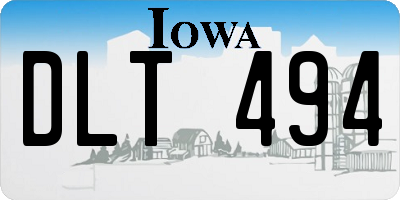 IA license plate DLT494