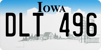 IA license plate DLT496