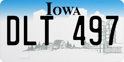 IA license plate DLT497