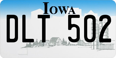 IA license plate DLT502