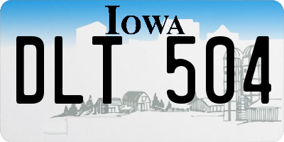 IA license plate DLT504