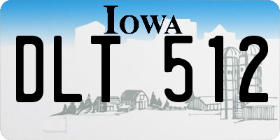 IA license plate DLT512