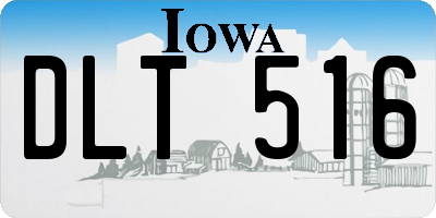 IA license plate DLT516