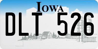 IA license plate DLT526