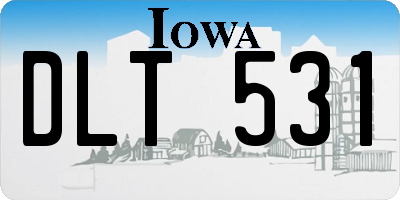 IA license plate DLT531