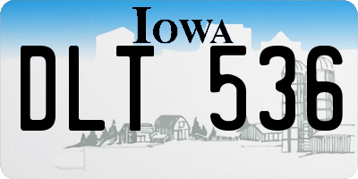 IA license plate DLT536