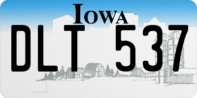 IA license plate DLT537