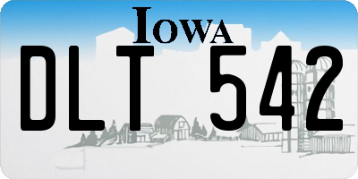 IA license plate DLT542