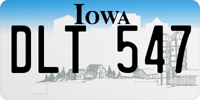 IA license plate DLT547
