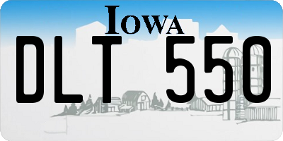 IA license plate DLT550