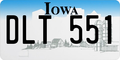 IA license plate DLT551