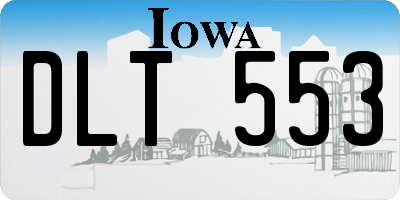 IA license plate DLT553