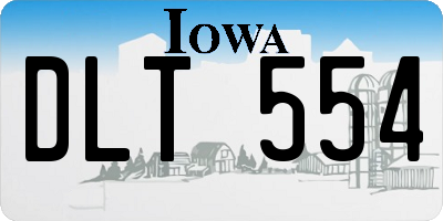 IA license plate DLT554