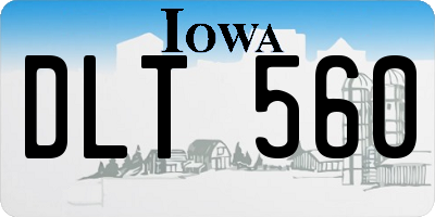 IA license plate DLT560