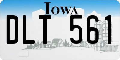 IA license plate DLT561