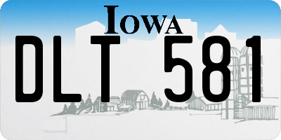 IA license plate DLT581