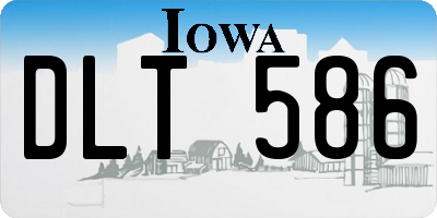 IA license plate DLT586