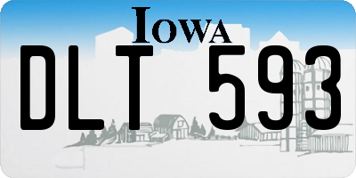 IA license plate DLT593