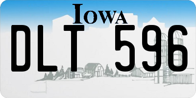 IA license plate DLT596