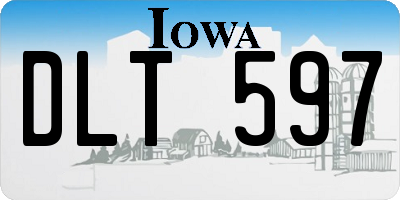 IA license plate DLT597