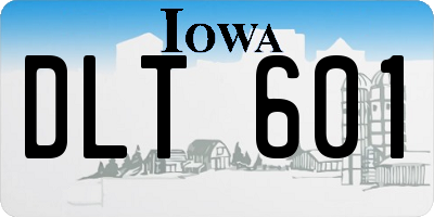 IA license plate DLT601