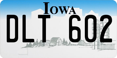 IA license plate DLT602