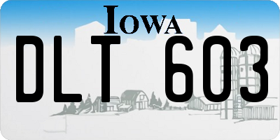 IA license plate DLT603