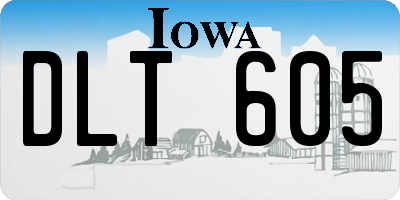 IA license plate DLT605